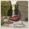 Leisuremod Teardrop Hanging Swing Chair with Stainless Steel Stand, 440 lb Capacity, Weatherproof RSCGR-57DOR - alternate 5