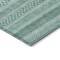 Homeroots 3' X 5' Turquoise And Aqua Striped Washable Indoor Outdoor Area Rug 615380 - alternate 4