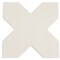 Apollo Tile Terralis 7 x 7 in. Glossy Pearl White Porcelain Cross Wall and Floor Tile 5.6 sq ft/case, 16PK UMB88BIACRSA - alternate 1