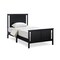 Homeroots Black And Walnut Reversible Solid Wood Twin Bed Frame 530215 - alternate 4