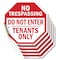 Signmission No Trespassing Do Not Enter Tenants, 4 inch X 4 inch, Vinyl Decal, 5PK OC-D-5PACK-4-96 - alternate 1