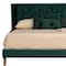 Homeroots Green Wood And Tufted Velvet King Bed Frame 486220 - alternate 2