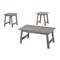Homeroots Set of Three 36" Gray Coffee Table, 3PK 366085 - alternate 2