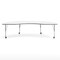 Flash Furniture Commercial Adjustable Height Kidney Activity Table with Locking Casters-White XU-A4896-KIDNY-WHT-T-P-CAS-GG - alternate 4