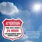 Signmission 24 Hour Surveillance Shield Sign Attenti, 6 inch X 6 inch, Plastic Sign, 2PK SHI-P-2PACK-6-351 - alternate 3