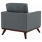 Leisuremod Chester Modern Leather Accent Armchair with Birch Wood Base, Grey CS33GR-L - alternate 3