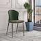 Leisuremod Mosaic Collection Modern Dining Chair in Olive Green Fabric, 4PK MC44OG4 - alternate 4