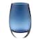 Homeroots 8" Midnight Blue And Clear Oval Lead Free Crystal Table Vase 375847 - alternate 1