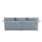 Homeroots 66" Blue Fabric Modular Sofa With Ottoman 568287 - alternate 9