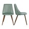 Homeroots Set of Two Green and Brown Velvet and Steel Dining Side Chairs, 2PK 719345 - alternate 3