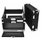 Deejay Led Slant Rack Drive Tour Case 4U-Space Amplifier Side 10U-Space Mixer Side w/Black Carpeted Exterior TBH4U10SLANTWOOD - alternate 1