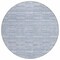 Homeroots 8' Sky Blue And Denim Blue Round Striped Washable Indoor Outdoor Area Rug 587964 - alternate 4