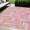 Homeroots 5' X 8' Blush Ivory And Orange Geometric Washable Indoor Outdoor Area Rug 598245 - alternate 1
