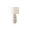Homeroots 28" Cream Geometric Table Lamp With Cream Drum Shade 545877 - alternate 1