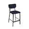Bfm Seating Hamilton Side Barstool, Grade 3 Vinyl Seat & Back - Steel Frame - Sand Black Finish JS10B2014-2014SB - alternate 1