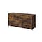 Homeroots 59" Brown and Black Six Drawer Double Dresser 486514 - alternate 3