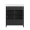 Flash Furniture Haven 30in. Vanity w/Sink, Storage Cabinet w/Gold Hardware, Bottom Drawer, Marble Countertop, Blk FS-BN-4-30-KD-BK-HDGLD-GG - alternate 4