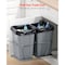Vevor Double 35QTx2 Pullout Waste Container Under Cabinet Kitchen Trash Can Soft Close CH-LS35L02 - alternate 3