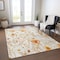 Homeroots 9' X 12' Ivory And Beige Floral Washable Indoor Outdoor Area Rug 611148 - alternate 3