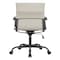 Leisuremod Harris Faux Leather Office Chair - Mid-Back Ergonomic Swivel Desk Chair, Iron Base HOBL19TL - alternate 5