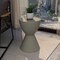 Leisuremod Loft Modern Fiberstone Hourglass Side Table, Weather-Resistant, Fully Assembled LST14GR - alternate 2