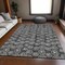 Homeroots 3' X 5' Black Gray And Ivory Geometric Washable Indoor Outdoor Area Rug 583324 - alternate 5