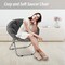 Yssoa Saucer Chair Folding Comfy Moon Chair Faux Fur with Metal Frame Cozy Round Reading Chair for FNCHARFOLDRND30G01 - alternate 3