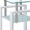 Homeroots Set of Two Clear and White Glass and Metal Square End Tables With Shelf, 2PK 635681 - alternate 3