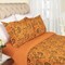 Homeroots Blue and Orange Queen Cotton Blend 0 Thread Count Washable Duvet Cover Set 528444 - alternate 3