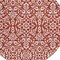 Homeroots 8' Red And Ivory Round Damask Washable Indoor Outdoor Area Rug 595189 - alternate 2