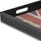 Homeroots Union Jack Faux Leather Serving Tray 399623 - alternate 3