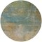 Homeroots 8' Artichoke Green Gray And Gold Round Abstract Washable Indoor Outdoor Area Rug 603061 - alternate 6