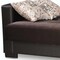 Homeroots 87" Brown Chenille And Faux Leather Sleeper Sofa And Toss Pillows 607168 - alternate 2