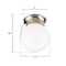 Westinghouse One-Light Indoor Flush-Mount Ceiling Fixture Brshd Nkl Wht Gls Glb 6720800 - alternate 3
