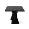 Homeroots 107" Black Rectangular Ceramic And Metal Self-Storing Leaf Dining Table 487886 - alternate 3