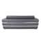 Homeroots 89" Dark Gray Italian Leather Sofa With Silver Legs 476521 - alternate 3