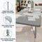 Flash Furniture Wren 72 in x 30 in Adjustable Height Activity Table, Thermal Laminate Top, Short Legs, Gray XU-A3072-REC-GRY-T-P-GG - alternate 8