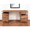Homeroots 69" Brown Live Edge Solid Wood Writing Desk With Four Drawers 522095 - alternate 10