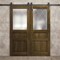 Sartodoors Modern Double Barn Door 56 x 80 inches, Ego 5011 Marble Oak, 13FT Rail Track Set, Solid Panel Int EGO5011DB-DMR-56 - alternate 2