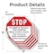 Signmission Stop You Must Be Wearing a Face Cov, 6 inch X 6 inch, Vinyl Decal, 5PK OC-D-5PACK-6-53 - alternate 2