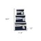 Homeroots 11.5" X 12" X 8.5" White Blue Fabric Boxes With Cover Set Of 3, 3PK 364159 - alternate 3