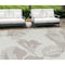 Homeroots 8' X 10' Ivory Beige And Taupe Floral Washable Indoor Outdoor Area Rug 589545 - alternate 1