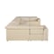 Homeroots Beige Italian Leather Power Reclining U Shaped Eight Piece Sectional With Console 634667 - alternate 1