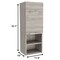 Homeroots 12" Wood Brown Laminate Accent Cabinet Soft Close With One Shelf And One Drawer 477613 - alternate 2