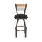 Holland Bar Stool Co Eleanor 30in Swivel Bar Stool with Bronze Finish, Medium Back and Black Vinyl Seat 880 - alternate 4