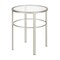Homeroots 22" Silver And Clear Glass And Steel Round End Table 543814 - alternate 6