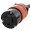Ac Works SOOW Extension Cord Adapter, 10 AWG, 10/3, 1 Outlets, L6-20R, Black, Rubber, Nylon, L15-30P, 1 ft L1530L620-012 - alternate 2