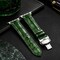 Elegani Alligator-Embossed Leather Watch Replacement Band Compatible with Apple Watch 41mm, Green LAVT-GRN-41mm - alternate 2