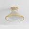 Hudson Valley Lighting Highclere 17.75 in. Flush Mount in Aged Brass/Off-White by Mark D. Sikes MDS2403-AGB/OW - alternate 3