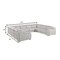 Homeroots Light Gray Italian Leather Power Reclining U Shaped Eight Piece Corner Sectional With Console 632573 - alternate 6
